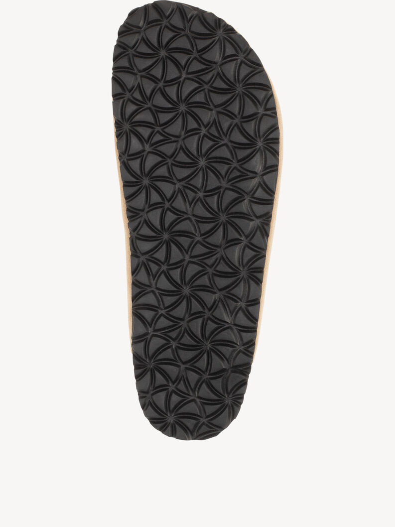 Lederpantolette - beige, TAUPE, hi-res