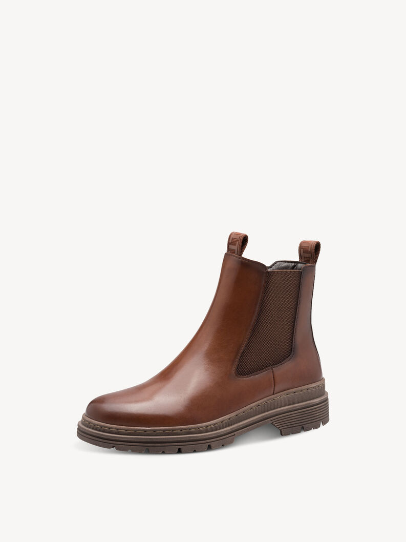 Bottine Chelsea en cuir - marron, MUSCAT LEATHER, hi-res