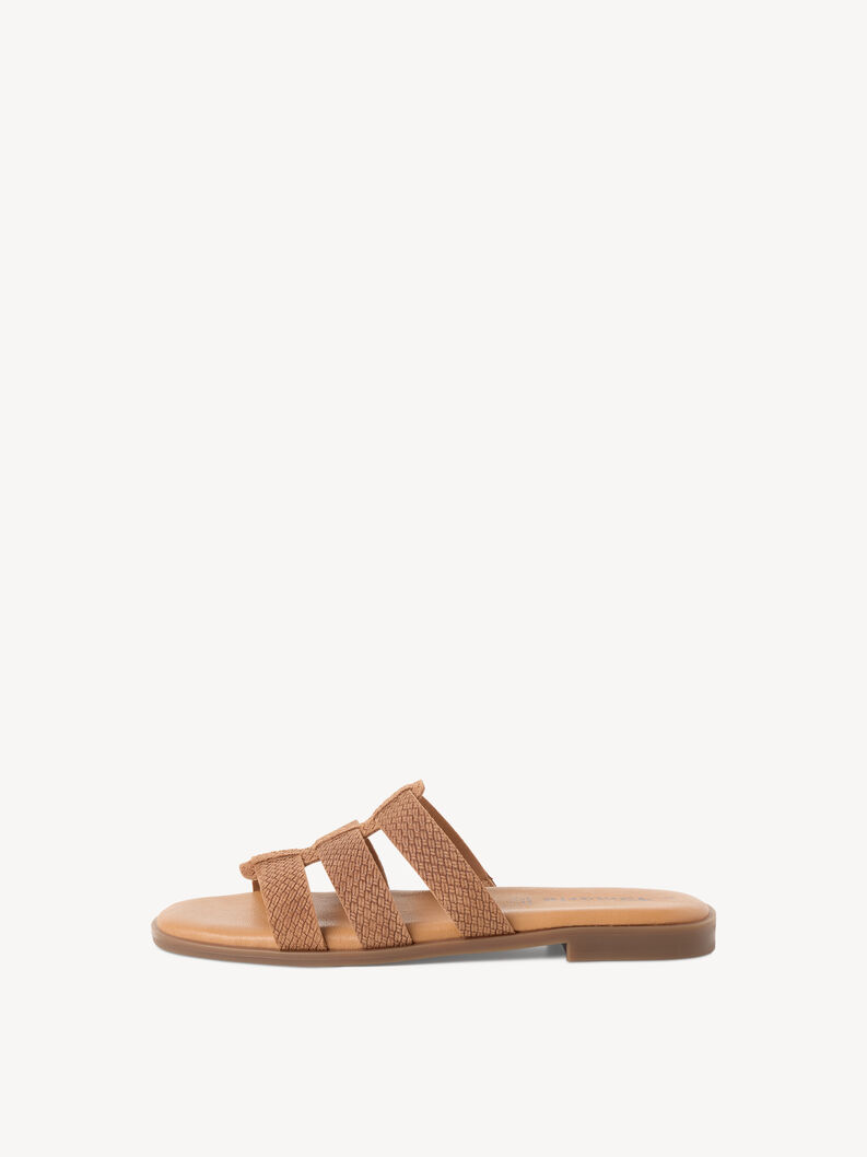 Lederpantolette - braun, BROWN STRUCT., hi-res