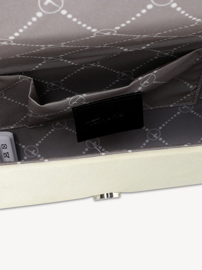 Clutch bag - beige, champagner satin, hi-res