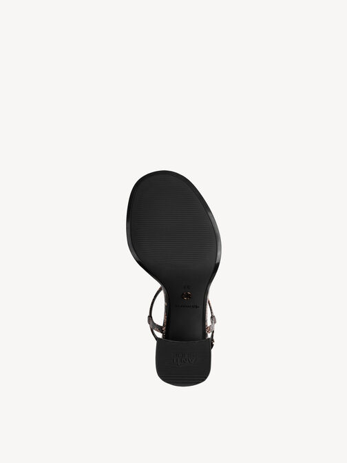 Heeled sandal, BROWN SNAKE, hi-res