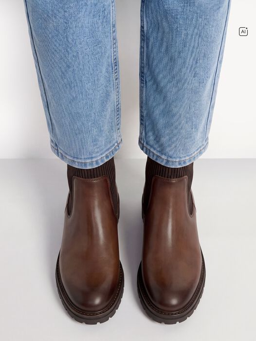 Chelseaboot, cognac, hi-res