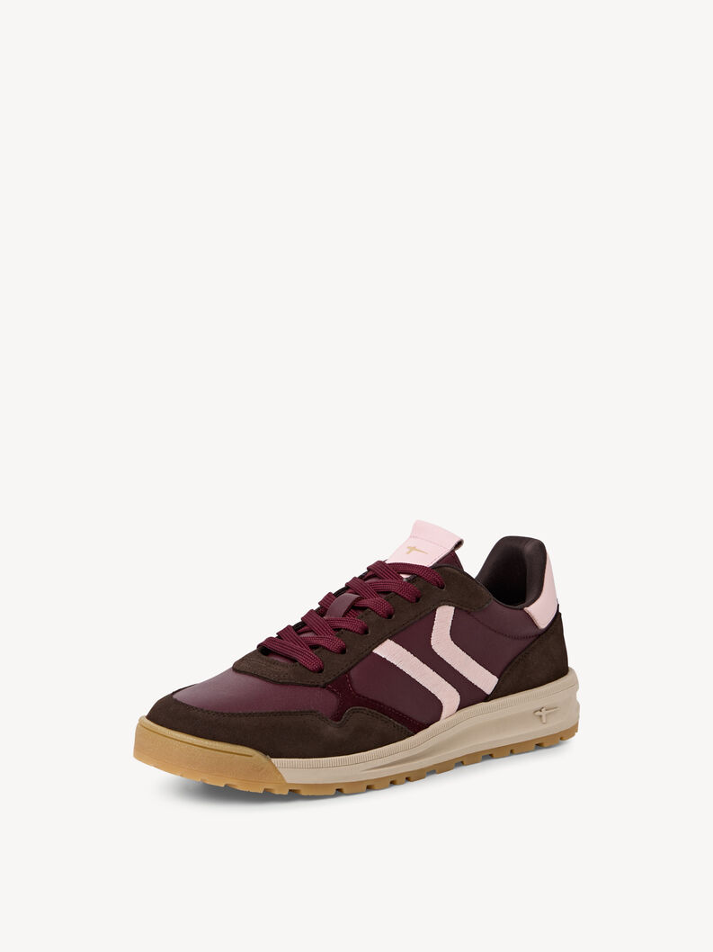 Basket en cuir - rouge, MERLOT COMB, hi-res