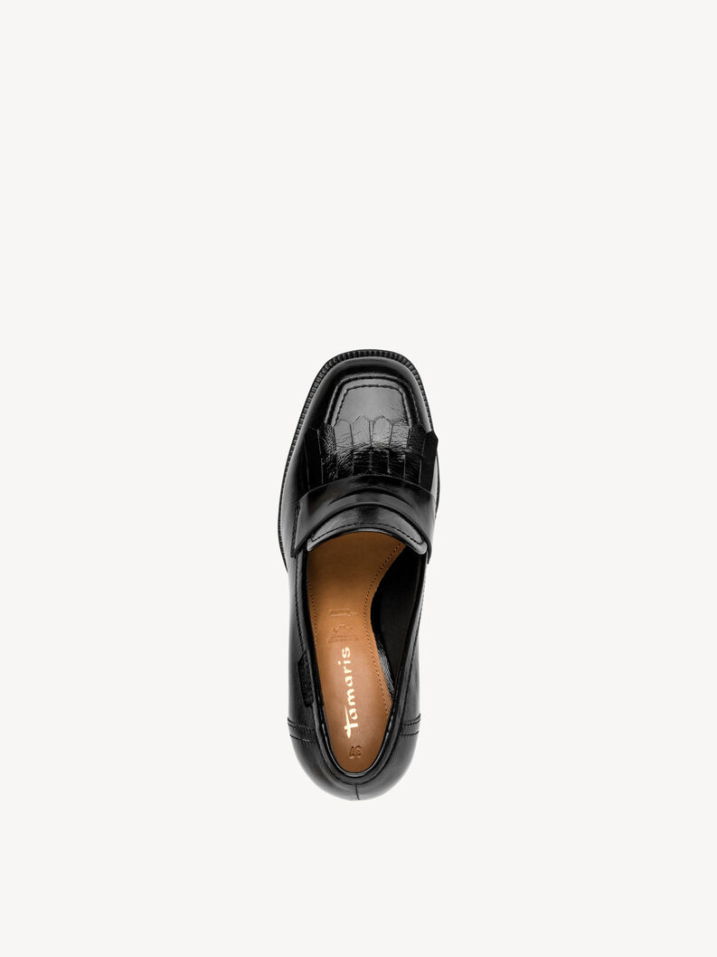 Leren Trotteur - zwart, BLACK, hi-res