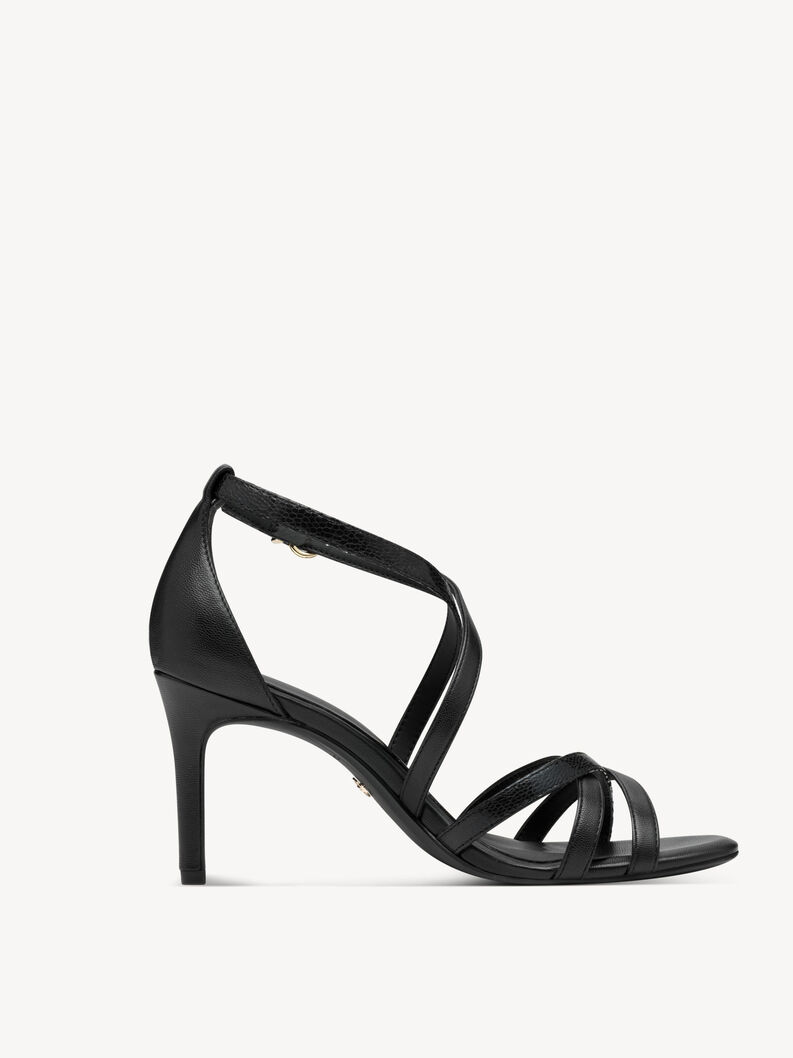 Sandalette - sort, BLACK, hi-res
