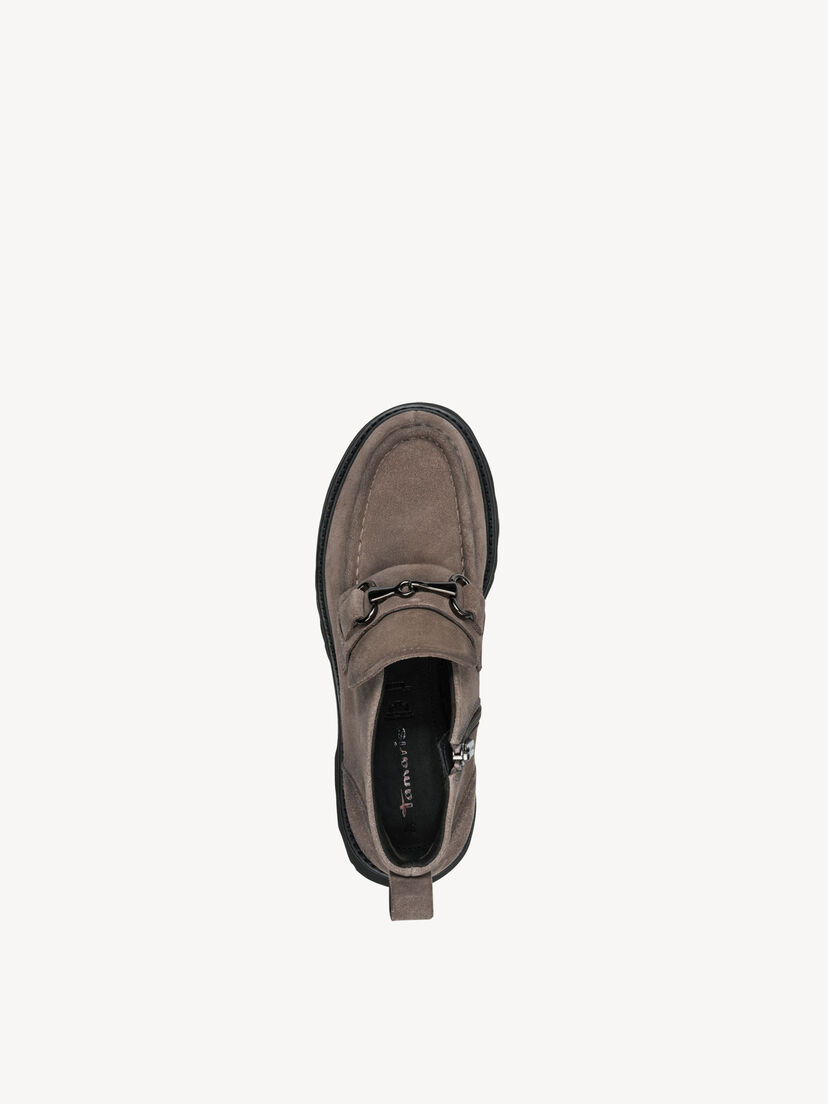 Leren Enkellaarsje - beige, TAUPE, hi-res