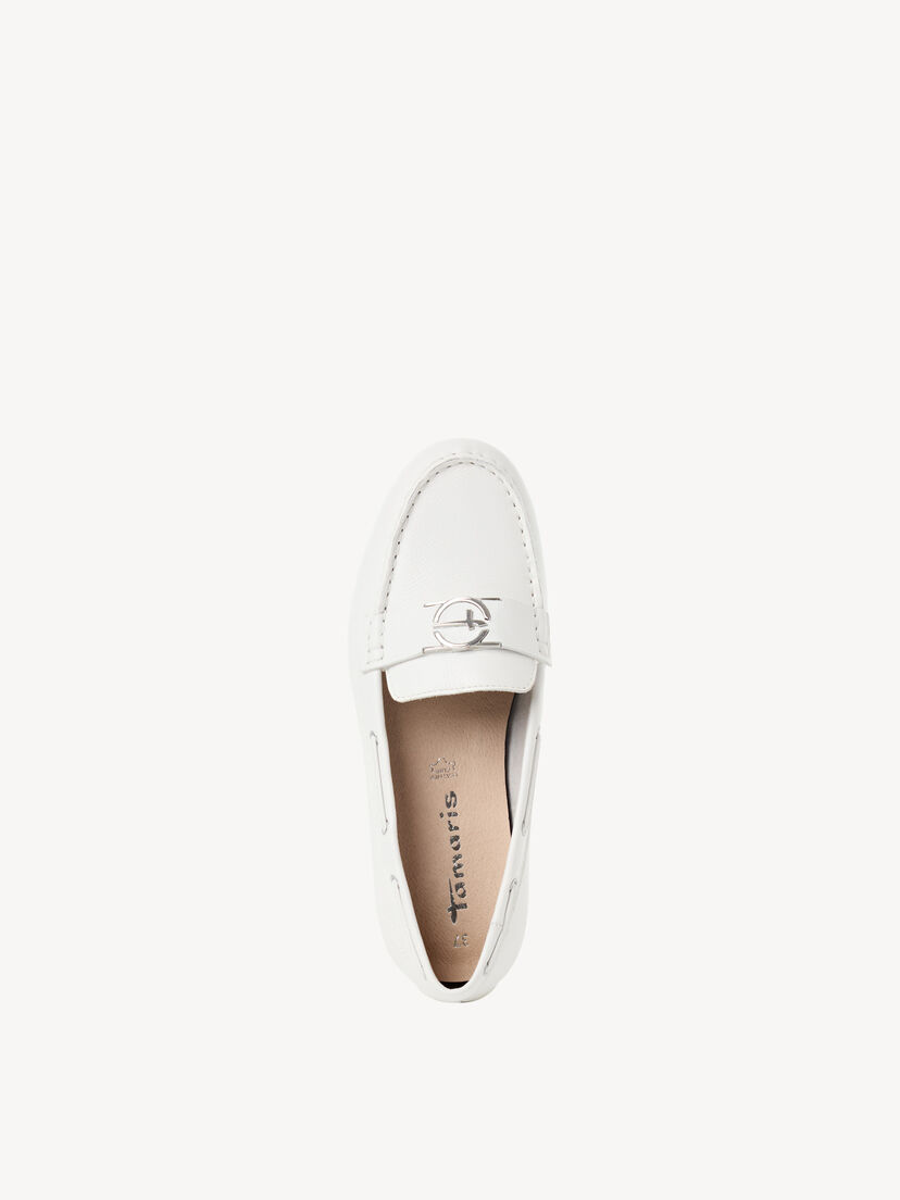 Leren Mocassin - wit, WHITE LEATHER, hi-res