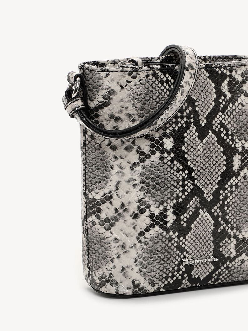 Satchel - black, white-snake, hi-res