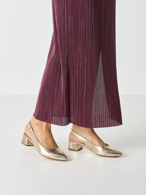 escarpin, LIGHT GOLD MET, hi-res