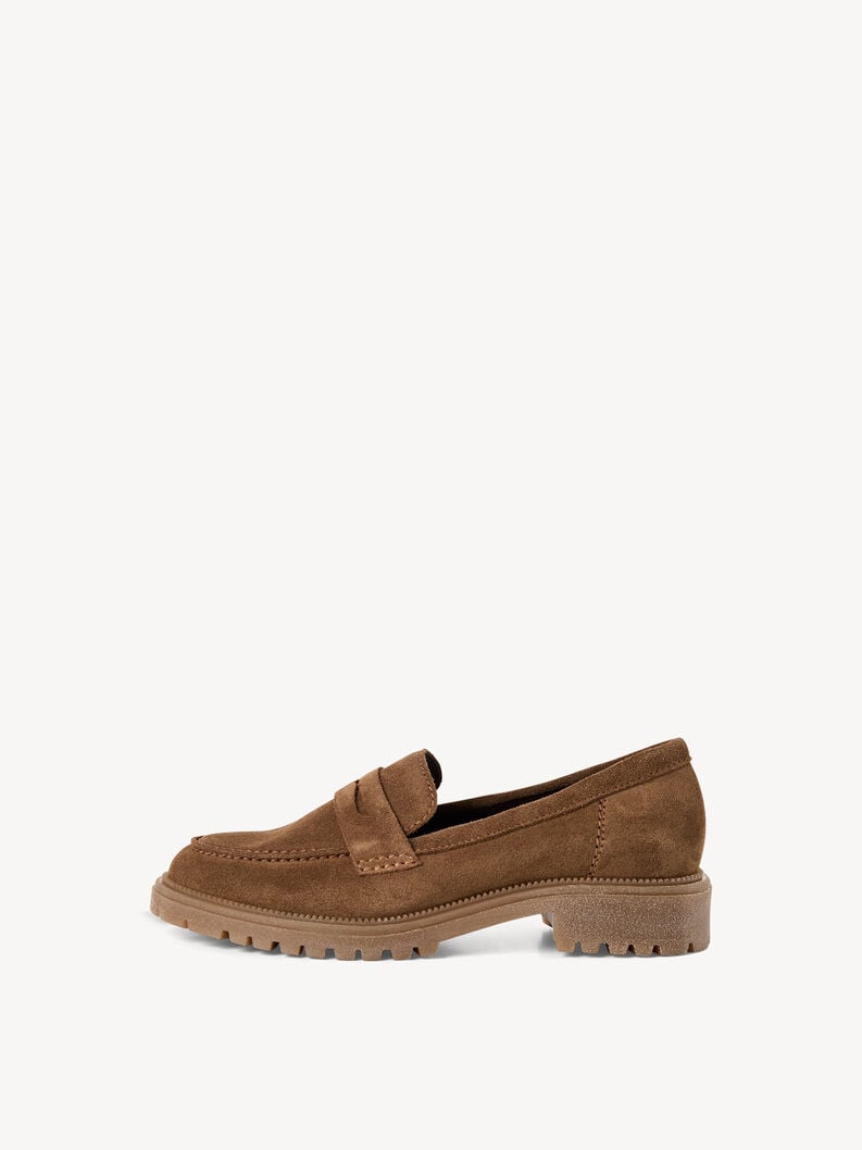 Slipper en cuir - marron, BROWN, hi-res