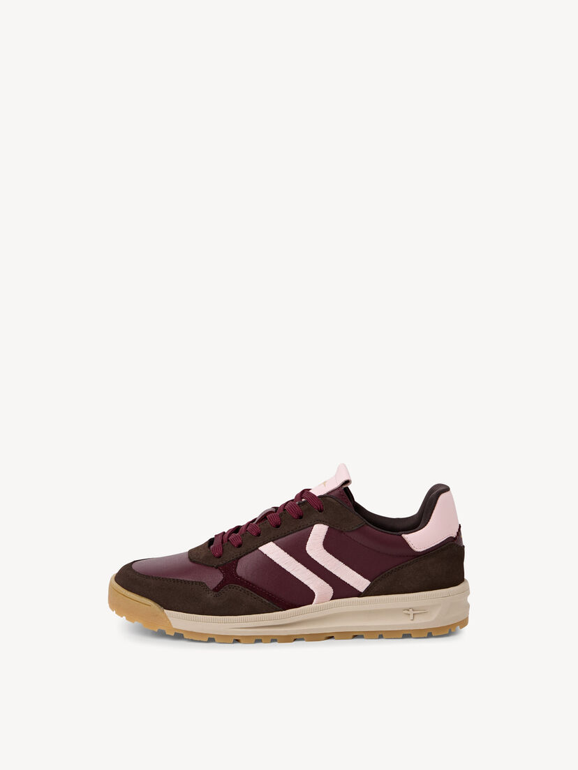 Leren Sneaker - rood, MERLOT COMB, hi-res