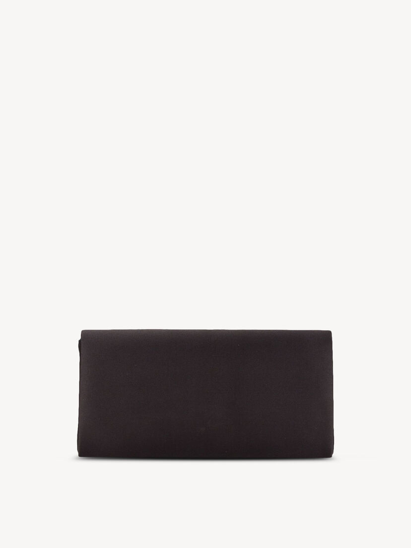 Clutch - zwart, black satin, hi-res