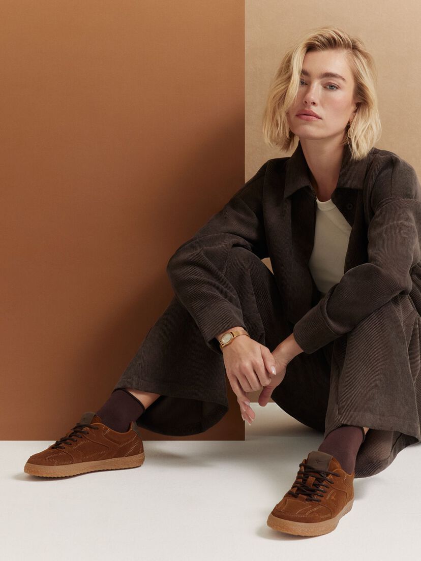 Leren Sneaker - bruin, cognac, hi-res