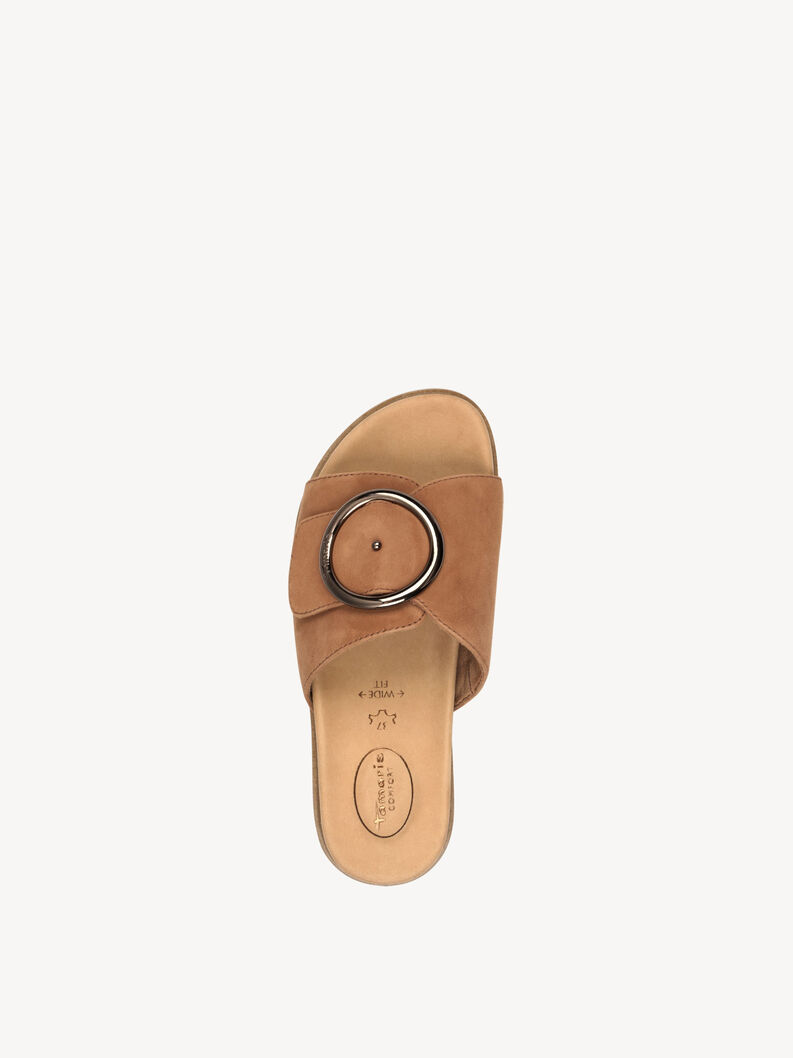 Leren Sandaal - bruin, COGNAC SUEDE, hi-res