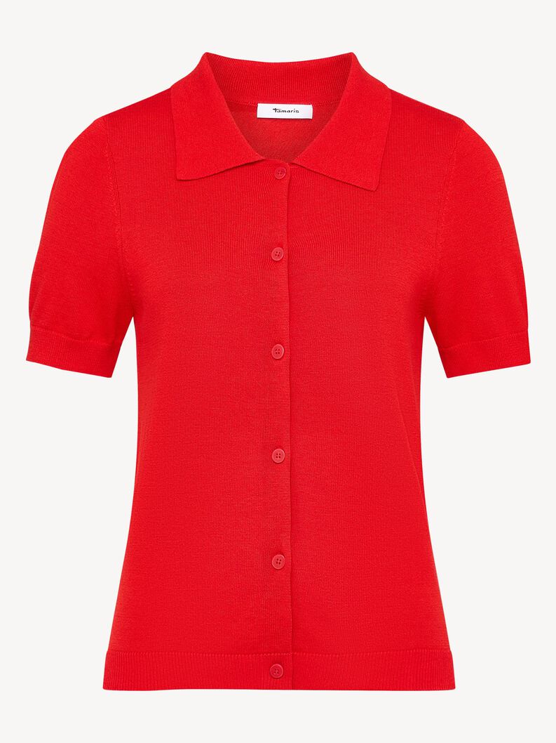 Polo en maille - rouge, Goji Berry, hi-res