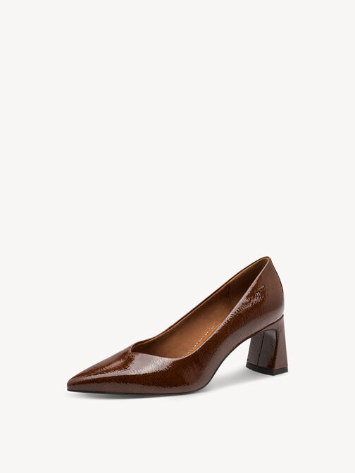 Escarpin, cognac, hi-res