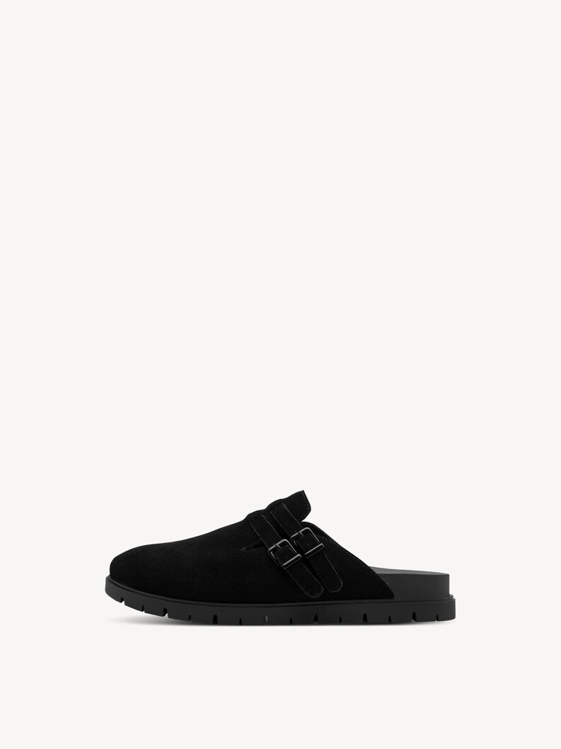 Leather Mule - black, BLACK, hi-res