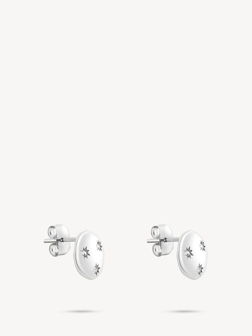 Orecchini a buco, argento, hi-res