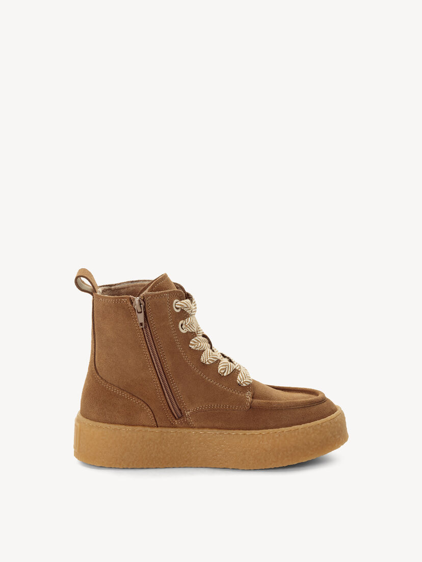 Leren Enkellaarsje - beige, beige, hi-res