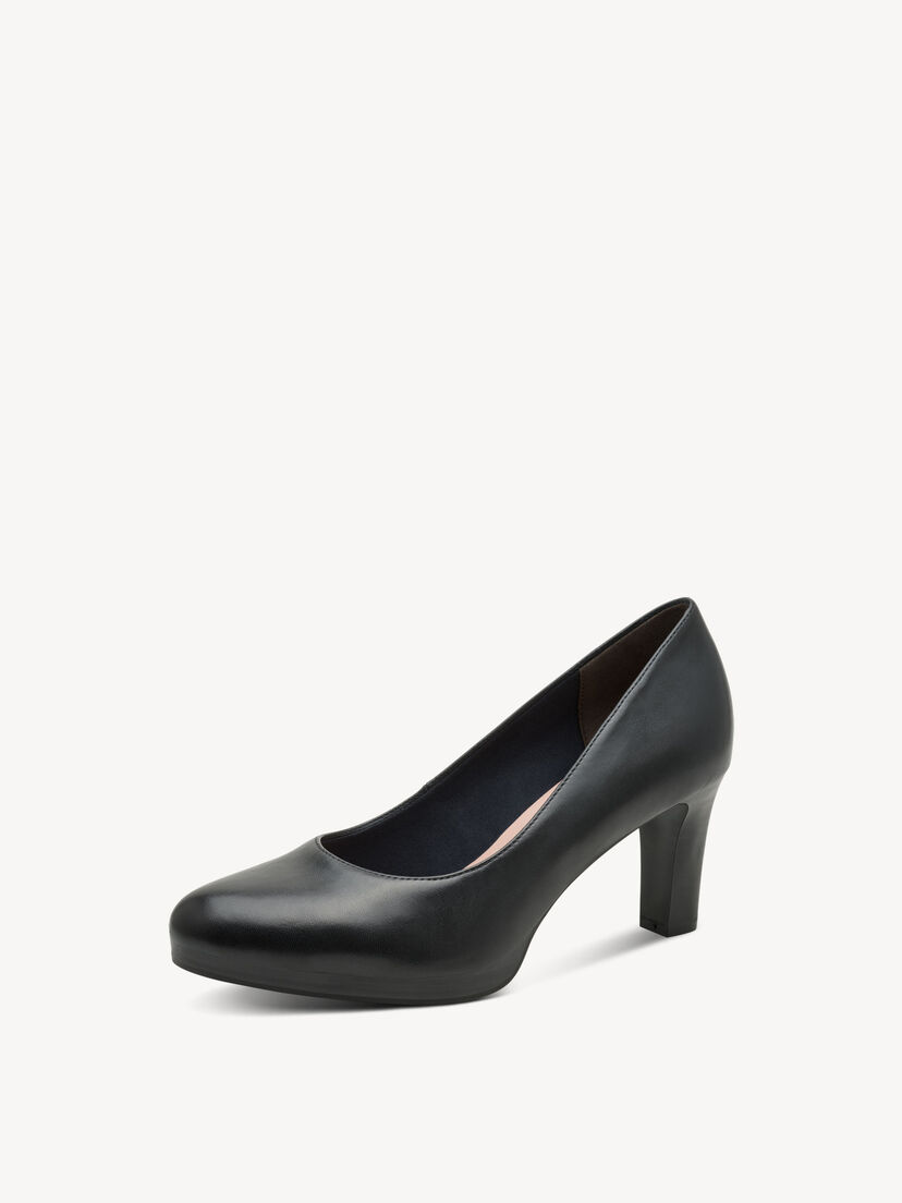 Leren Pumps - blauw, NAVY, hi-res