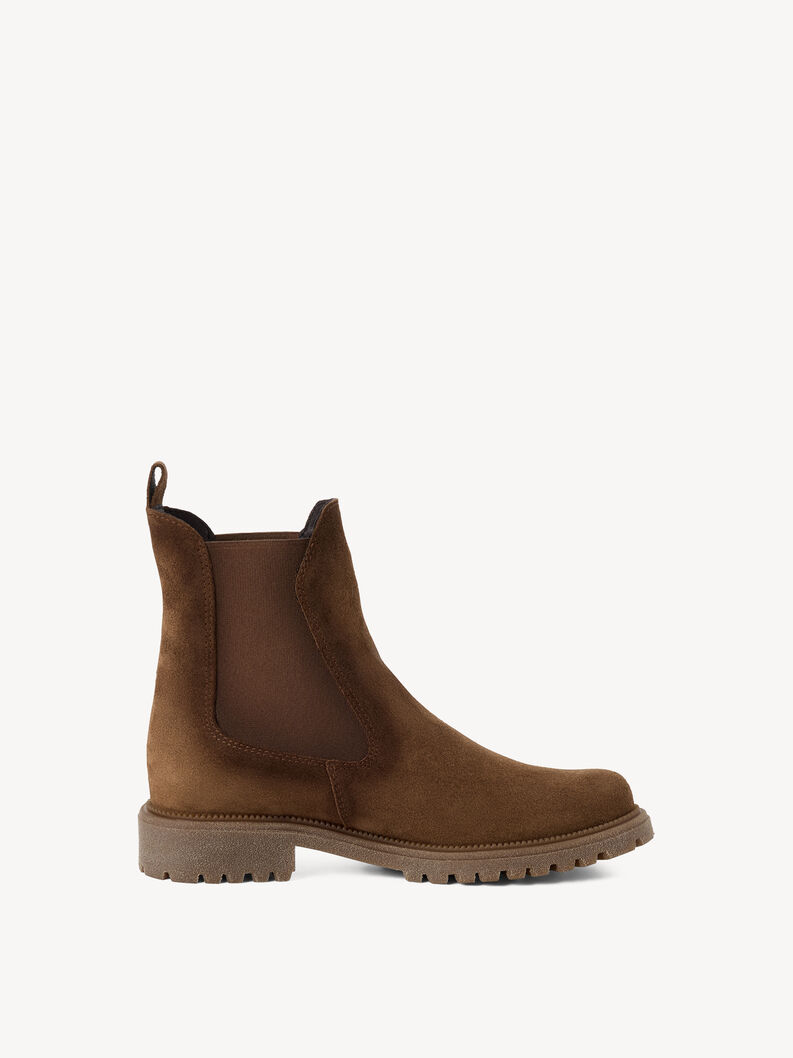 Bottine Chelsea en cuir - marron, BROWN, hi-res