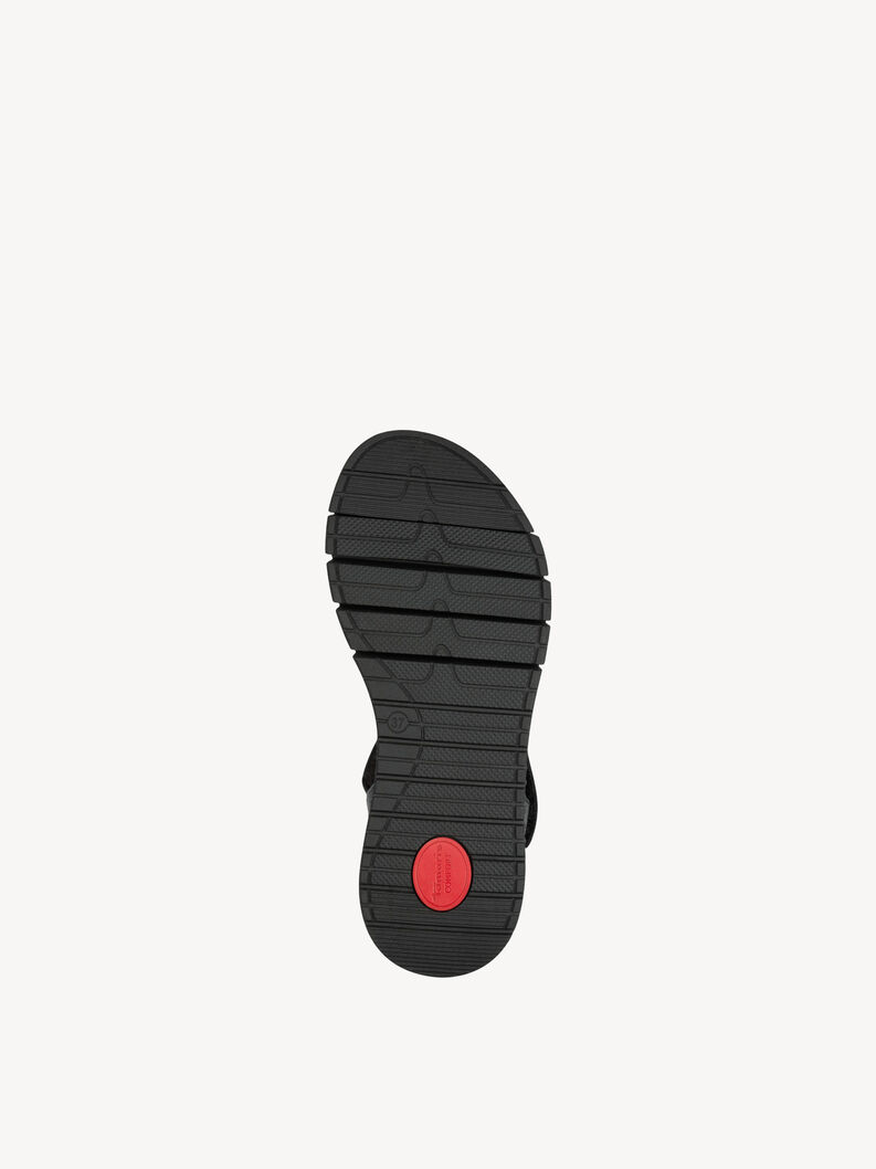 Leather Heeled sandal - black, BLACK, hi-res