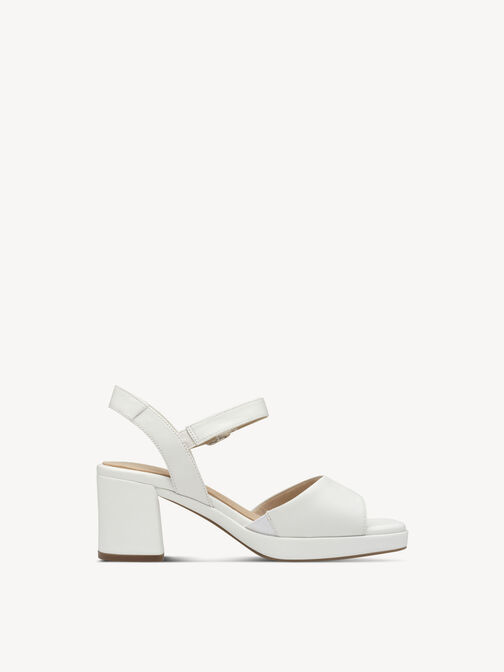 Heeled sandal, WHITE NAPPA, hi-res