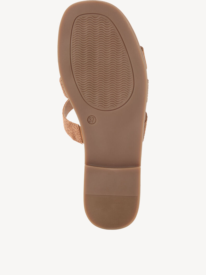 Lederpantolette - braun, BROWN STRUCT., hi-res