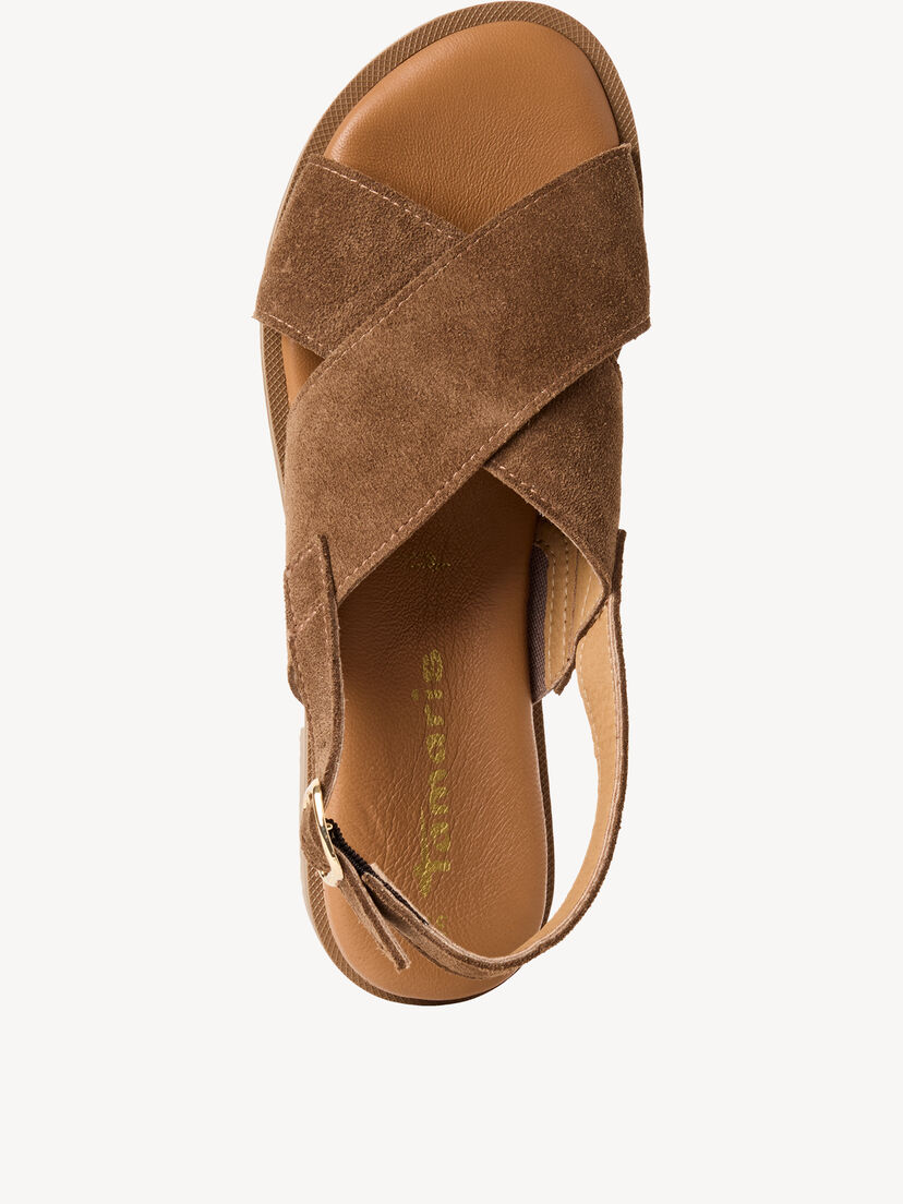 Leren Sandaal - bruin, BROWN, hi-res