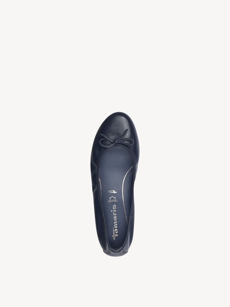 Lederballerina - blau, NAVY, hi-res