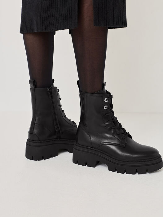 Enkellaarsje, BLACK LEATHER, hi-res