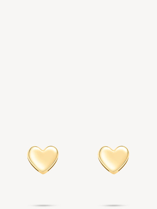 Orecchini a buco, oro, hi-res