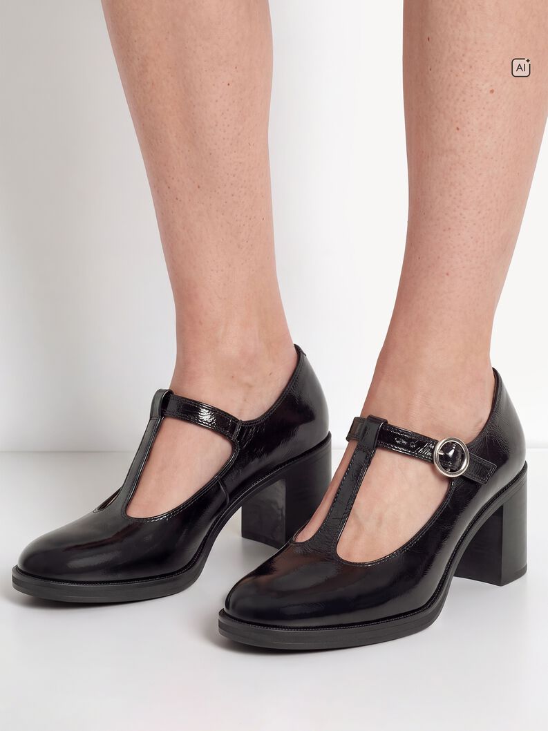 Lederpumps - schwarz, BLACK, hi-res