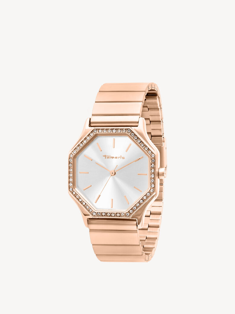 Horloge - rosegoud, ros&eacute;gold-silber sunray, hi-res