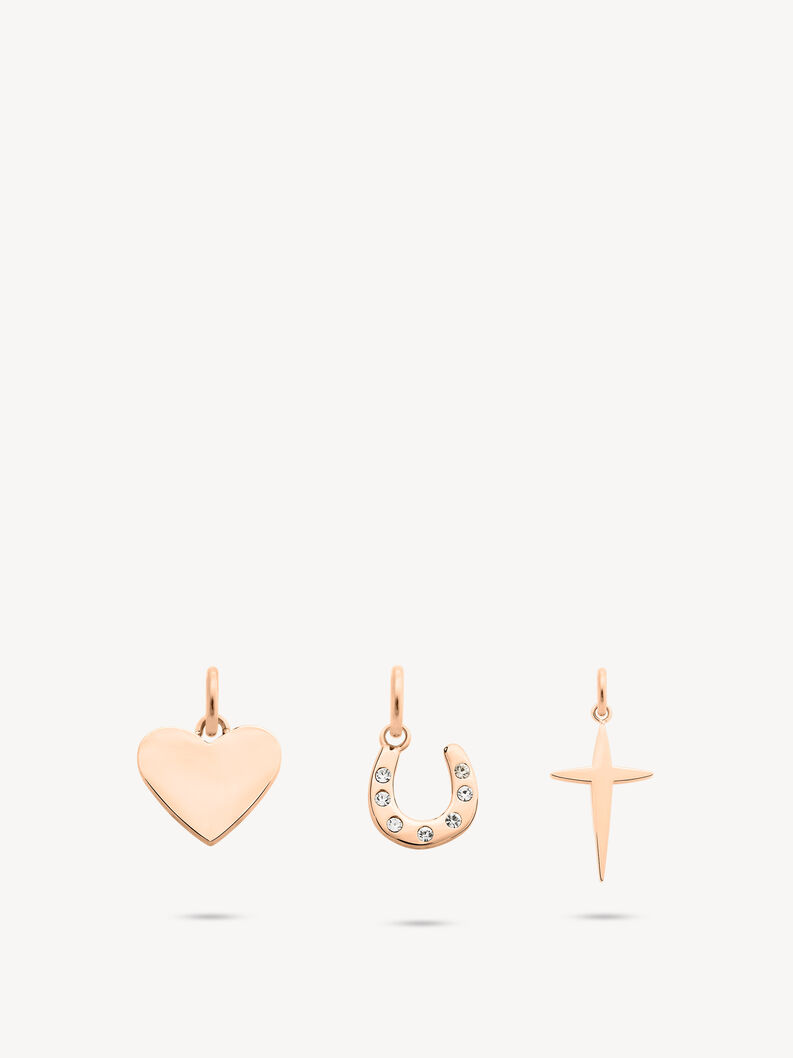 Set di charms, ros&eacute;gold, hi-res