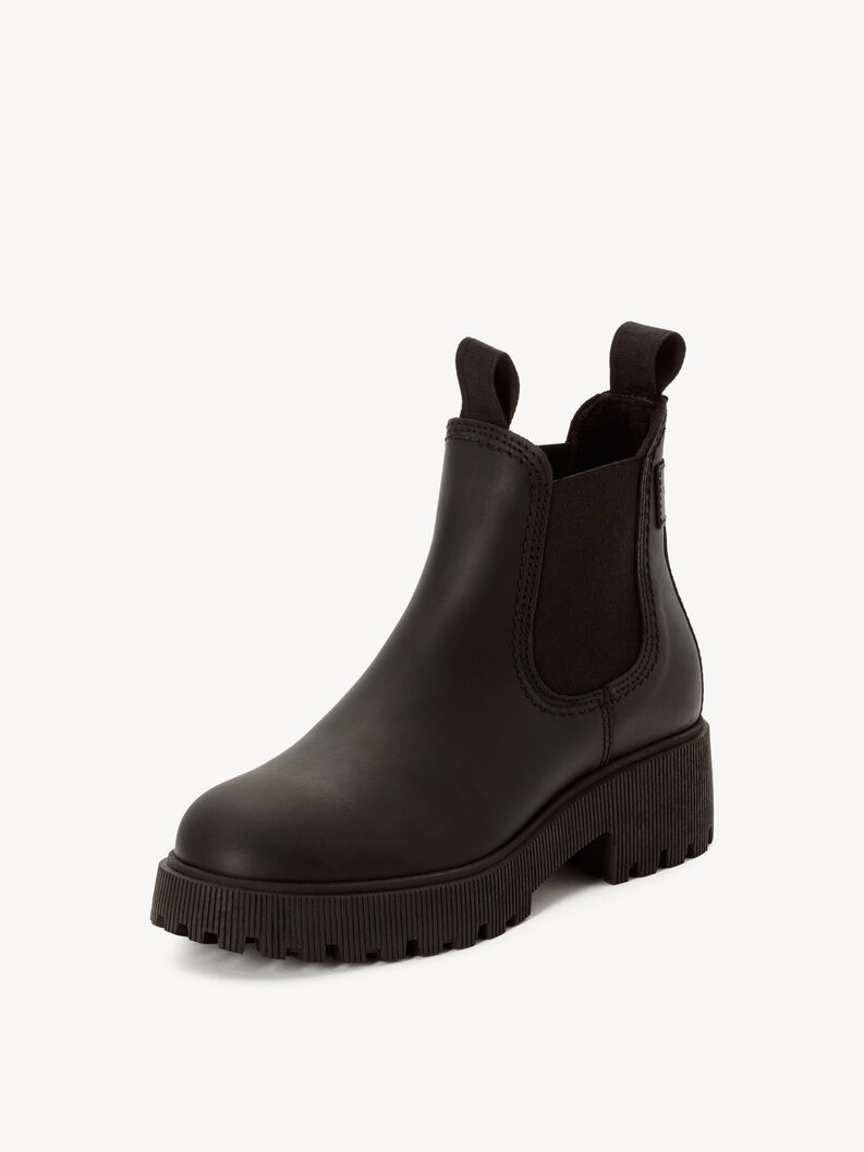Leder Chelsea Boot - schwarz, BLACK, hi-res