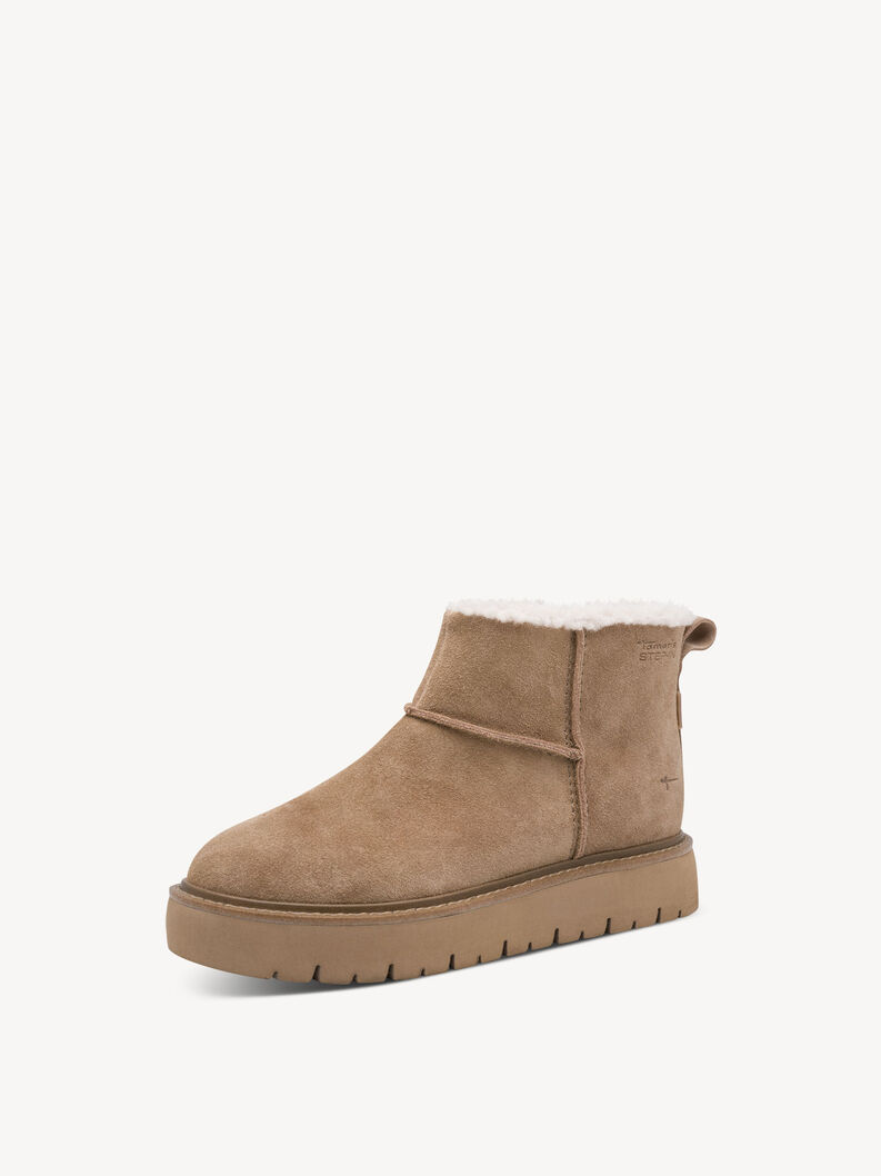 Lederstiefelette - braun Warmfutter, CAMEL, hi-res