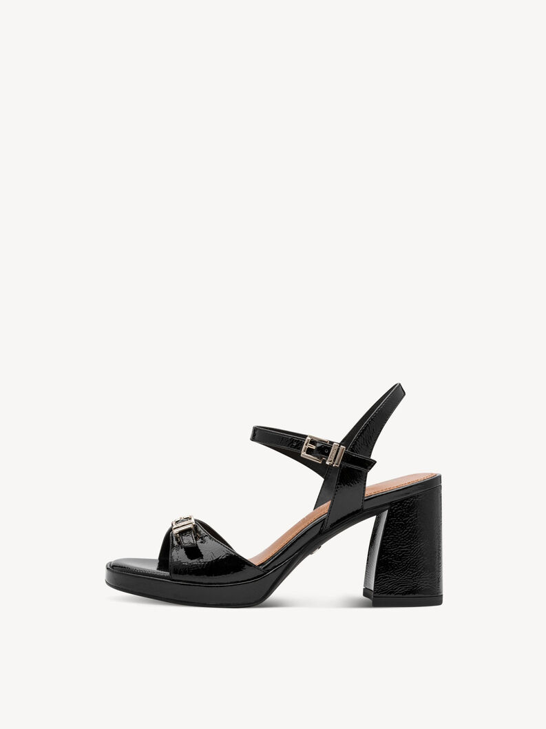 Sandale &agrave; talon - noir, BLACK, hi-res