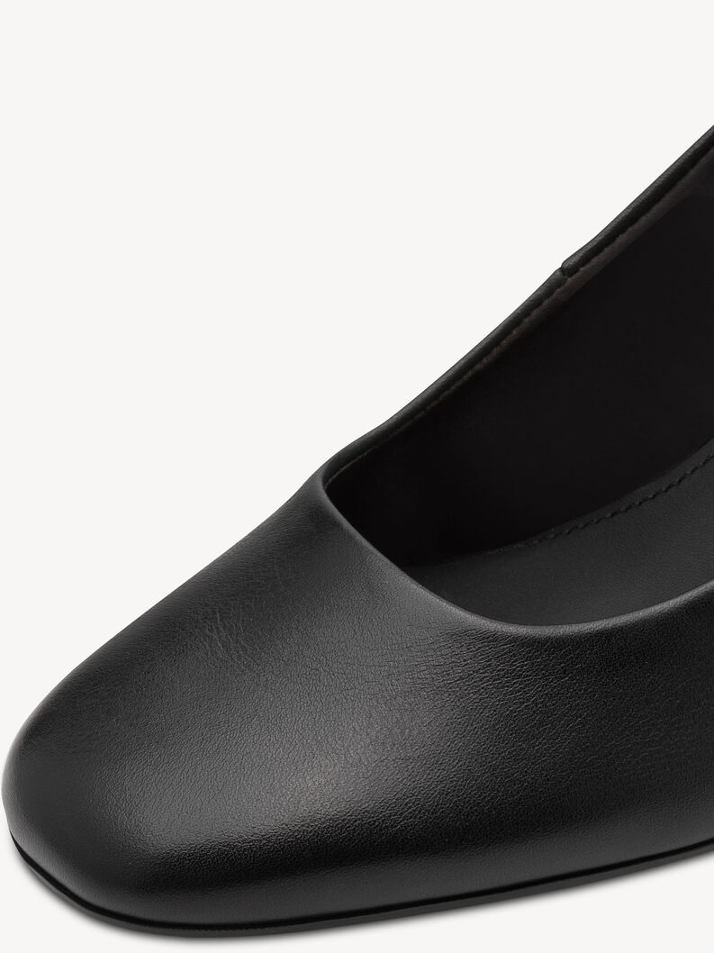 Leren Pumps - zwart, BLACK, hi-res