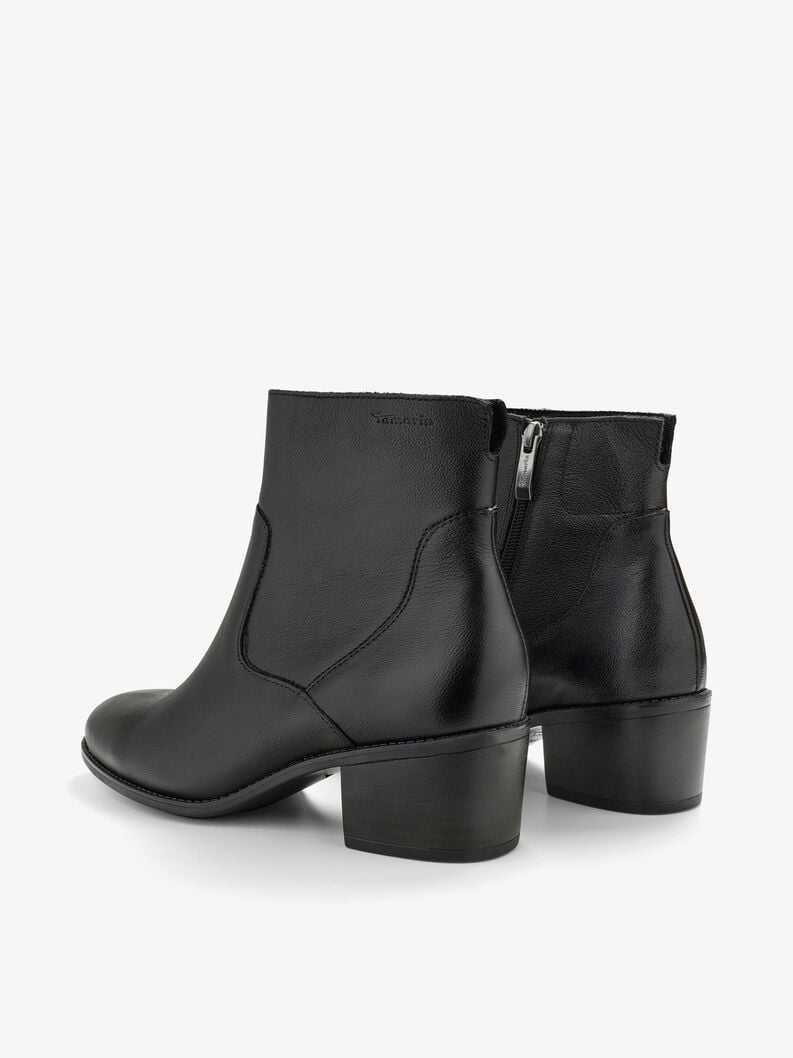 Ankelboots - svart, BLACK LEATHER, hi-res
