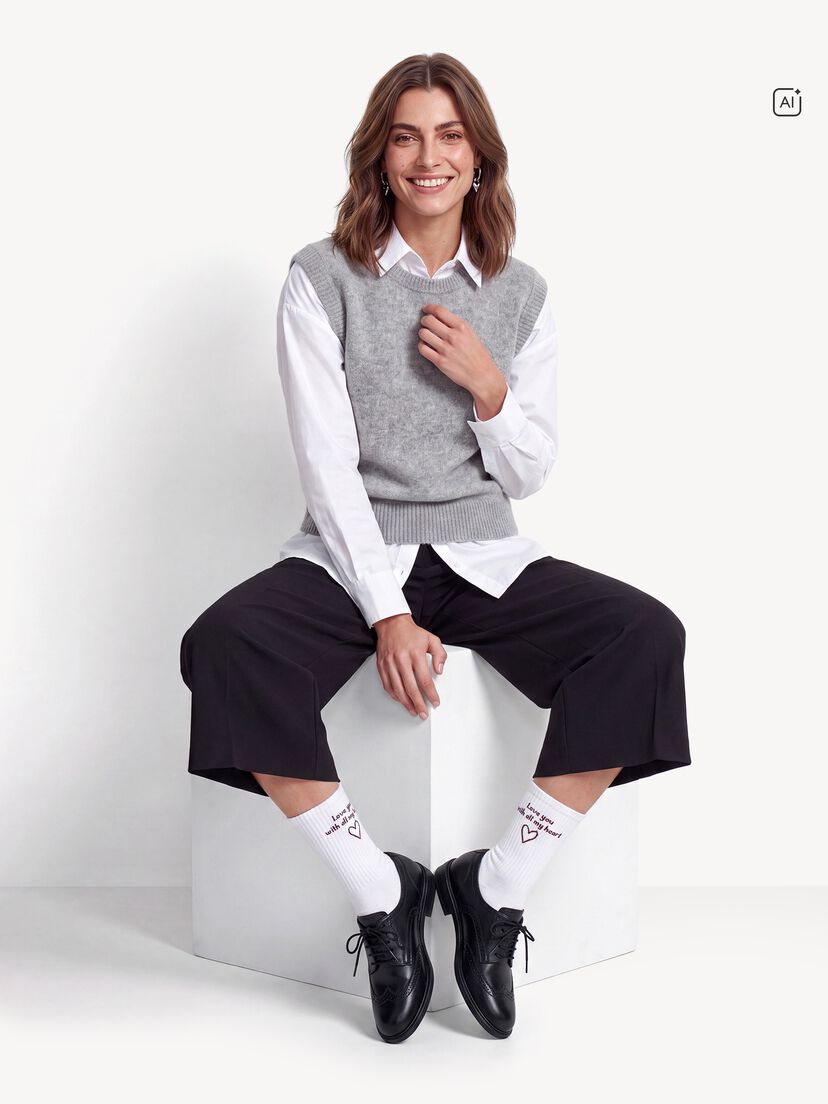 Leren Lage schoen - zwart, BLACK, hi-res