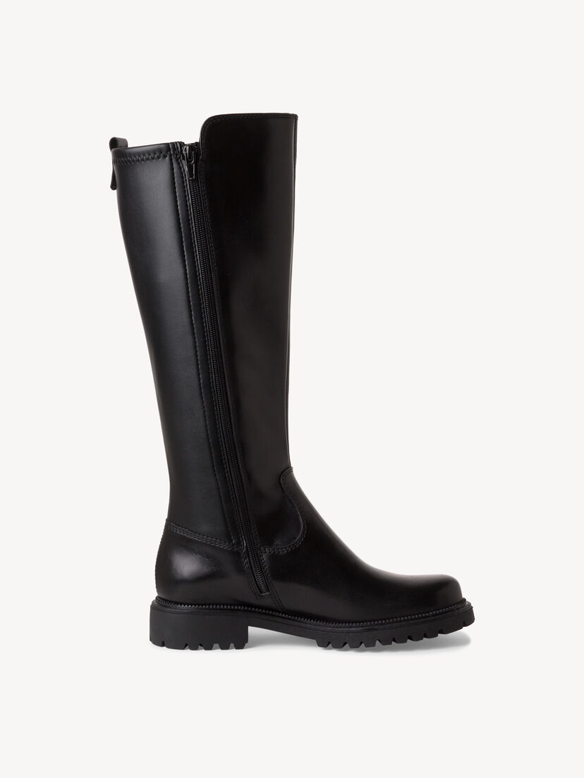 Leren Laarzen - zwart, BLACK, hi-res