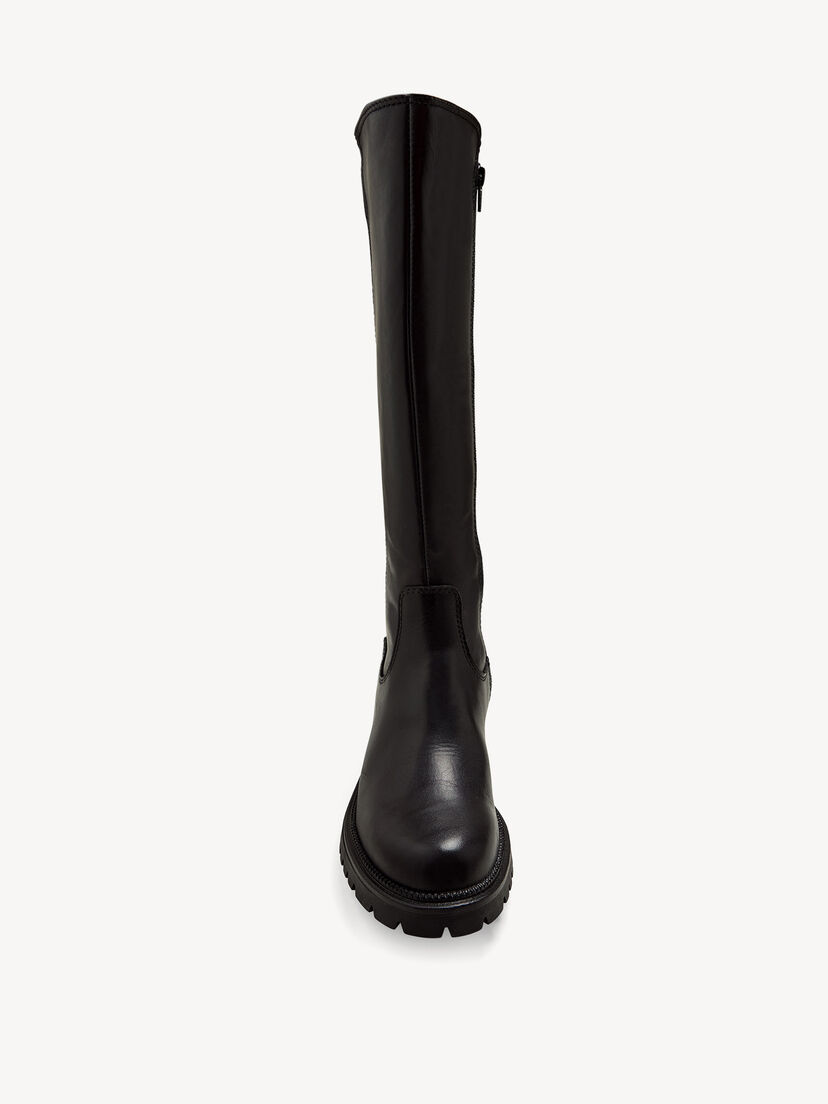 Leren Laarzen - zwart, BLACK, hi-res