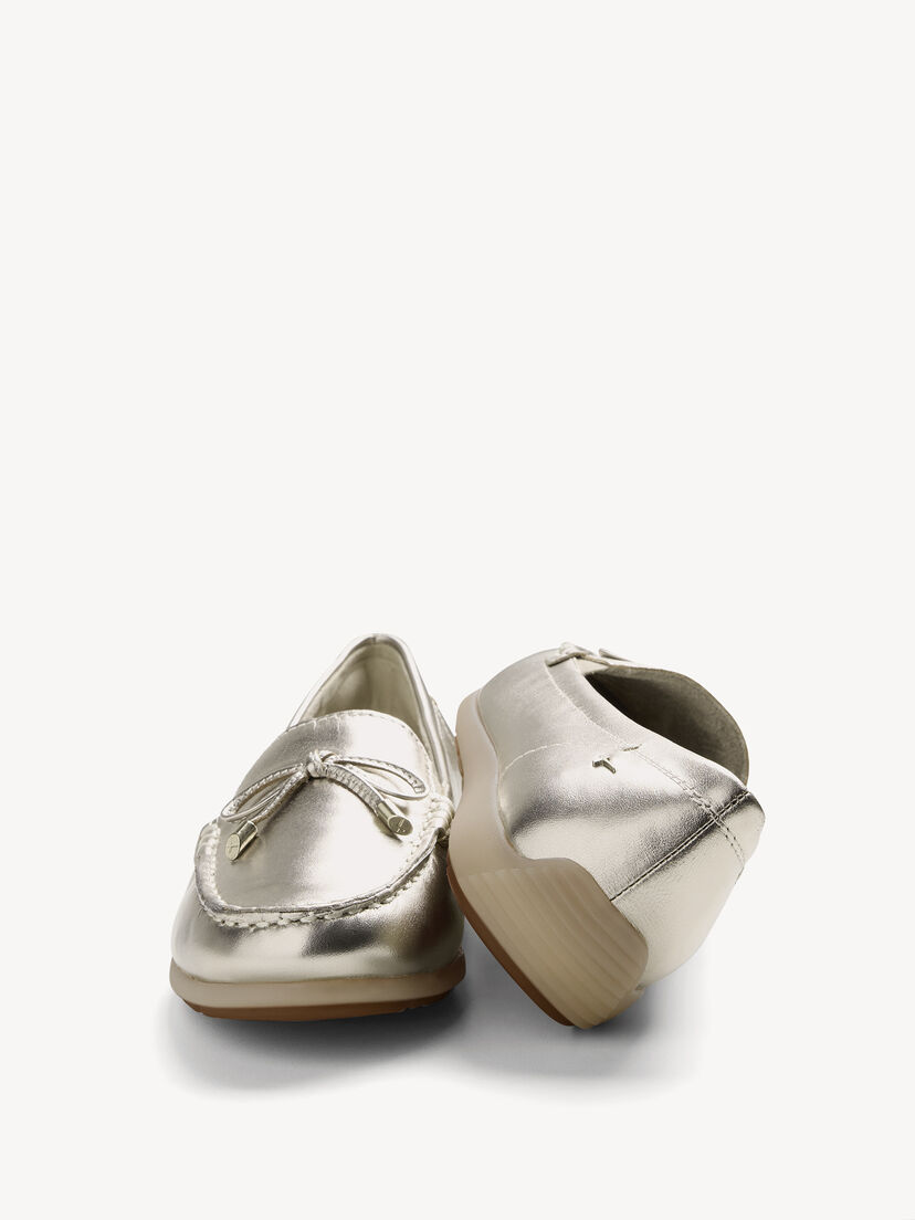 Leren Mocassin - goud, LT GOLD, hi-res