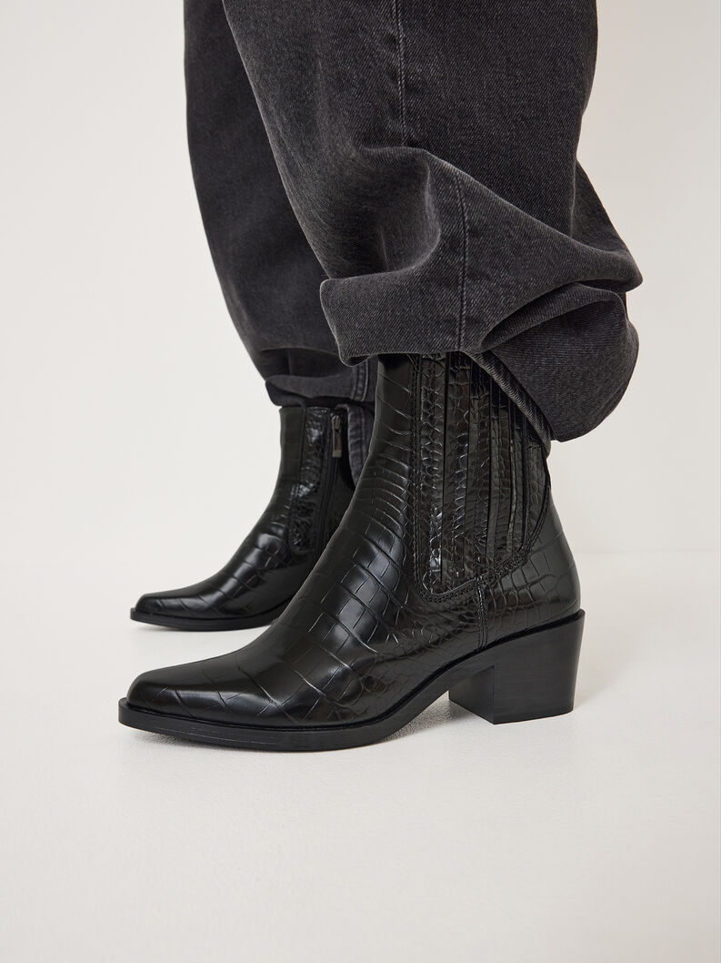 Chelsea boot, BLACK CROCO, hi-res