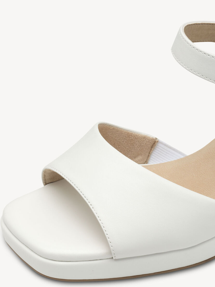 Leren Sandaaltje - wit, WHITE NAPPA, hi-res