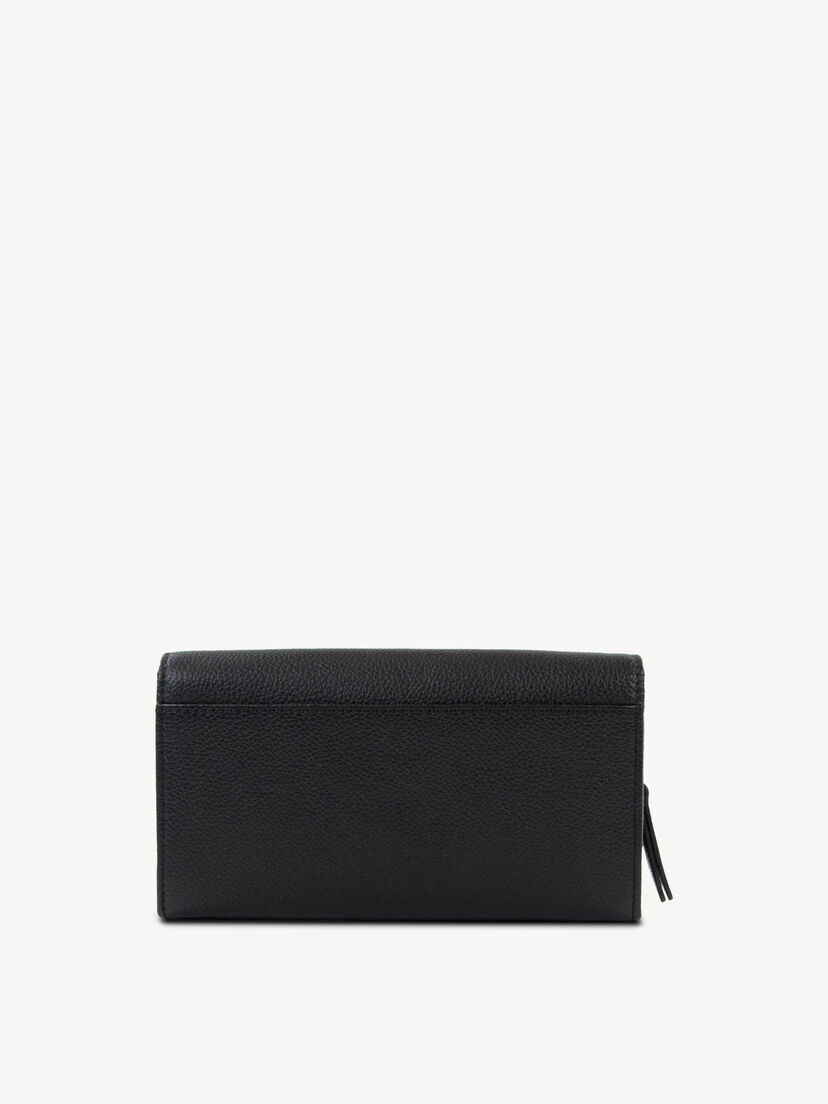 Leren Portemonnee - zwart, black, hi-res