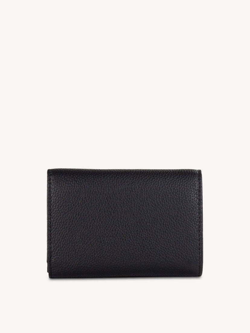 Leren Portemonnee - zwart, black, hi-res