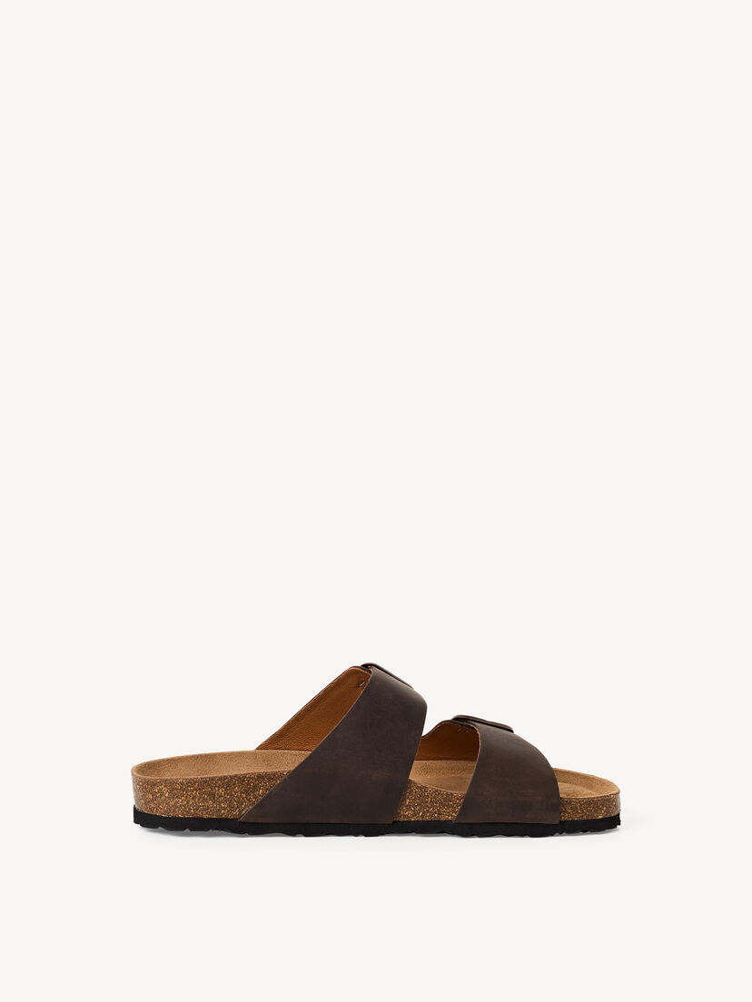 Leren Slipper - bruin, BROWN PULL-UP, hi-res