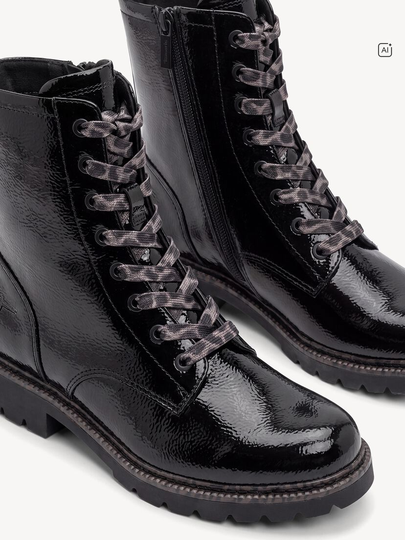 Enkellaarsje - zwart, BLACK PATENT, hi-res